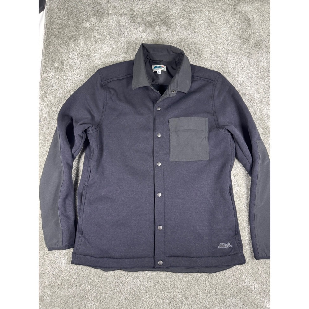 Edgevale North Coast Shirt Jacket Mens Medium Charcoal Black Fleece Lined USA